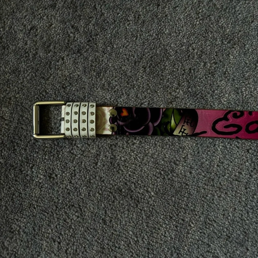 Ed Hardy Pink Kids Belt